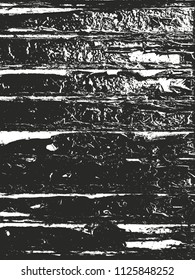 Distressed overlay wooden texture, grunge vector background.