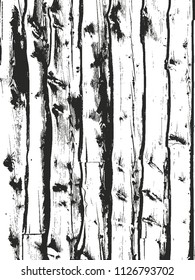 Distressed overlay wooden texture, grunge vector background.