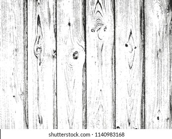 Distressed overlay wooden texture, grunge vector background.