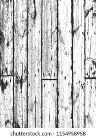 Distressed overlay wooden texture, grunge vector background.