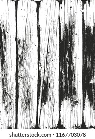 Distressed overlay wooden texture, grunge vector background.