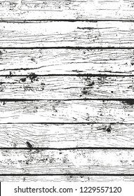 Distressed overlay wooden texture, grunge vector background.