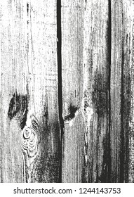 Distressed overlay wooden texture, grunge vector background.