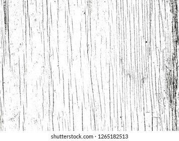 Distressed overlay wooden texture, grunge vector background.