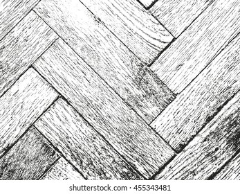 Distressed overlay wooden texture, grunge vector background.