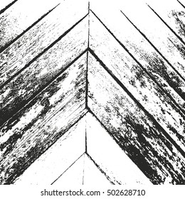 Distressed overlay wooden texture, grunge vector background.
