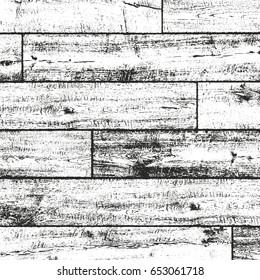 Distressed overlay wooden texture, grunge vector background.