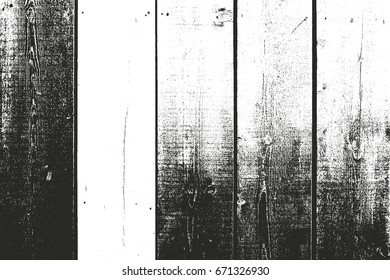 Distressed overlay wooden texture, grunge vector background.