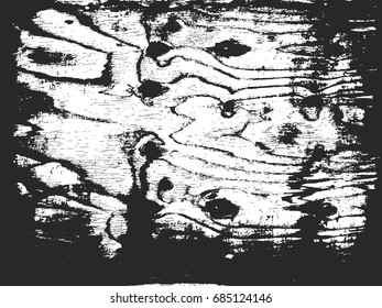 Distressed overlay wooden texture, grunge vector background.