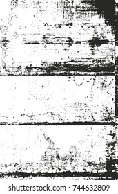 Distressed overlay wooden texture, grunge vector background.