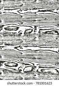 Distressed overlay wooden texture, grunge vector background.