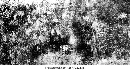 Textura angustiada de la pared de la pintura con manchas y rasguños negros sucios
