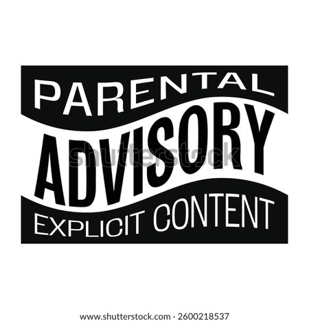 Distressed Parental Advisory Label in Black and White