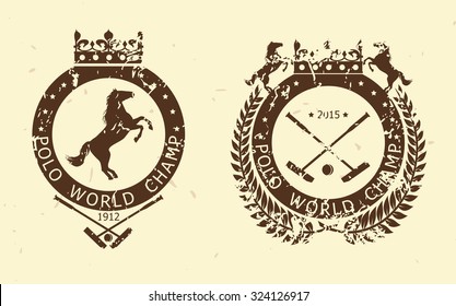 Distressed Polo Champ Logo Stamp