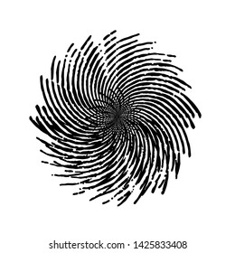 Distressed post Stamp texture. Circle grunge scratched lable background. Aged bold thin round cover template. Used circular icon, badge, button backdrop. Elements aging your design. EPS10 vector