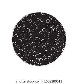 Distressed post Stamp texture with water drop pattern. Circle grunge overlay lable background. Aged round cover template. Used circular icon, badge, button backdrop. Element aging design. EPS10 vector