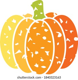 Distressed pumpkin vector illustration, pumpkin design
