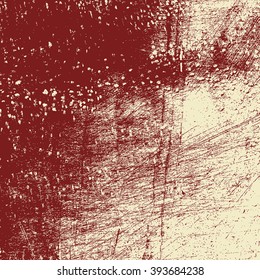 Distressed red and beige Background. EPS10 vector texture.