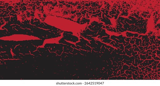 Textura roja angustiada del grunge en un fondo oscuro, Vector