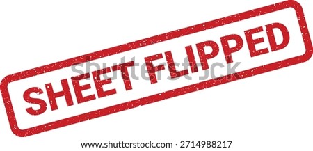 A distressed red rubber stamp featuring 