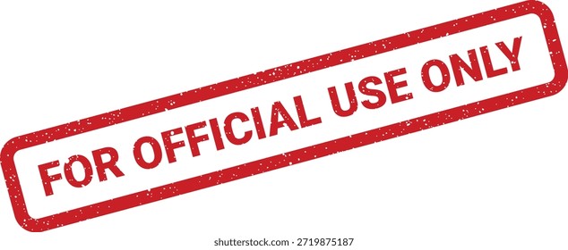 Un sello de goma roja angustiada que dice 'SOLO PARA USO OFICIAL', ideal para marcar documentos oficiales o relacionados con el gobierno.