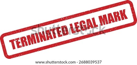 A distressed red rubber stamp impression stating 