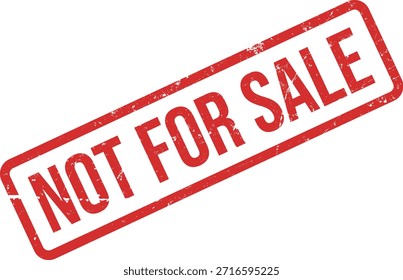 Sello de goma rojo angustiado con el texto 'NO PARA LA VENTA' en un fondo blanco limpio