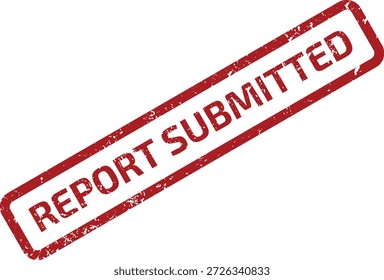 Distressed red rubber stamp with the text 