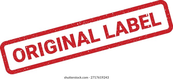 Sello rojo afligido con "ETIQUETA ORIGINAL" para validación de marca. Ideal para la autenticación del producto o embalaje oficial.