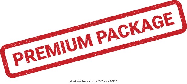 Carimbo vermelho em destaque com o texto "PACOTE PREMIUM", geralmente usado para designar itens de entrega especiais ou superiores.