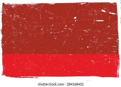 Distressed Red Texture with white borders for your design, horizontal orientation. EPS10 vector.