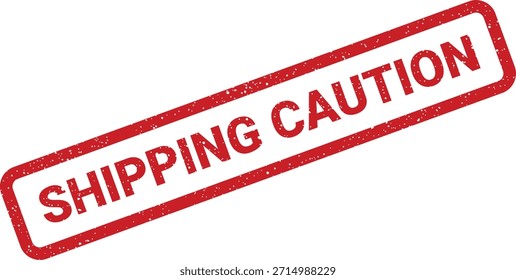 Un sello de goma con "PRECAUCIÓN DE ENVÍO" adecuado para indicar alertas y advertencias importantes en las comunicaciones logísticas.