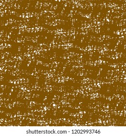 Distressed sackcloth texture. Mesh. Old fabric. Ocher decorative background. Vector illustration.