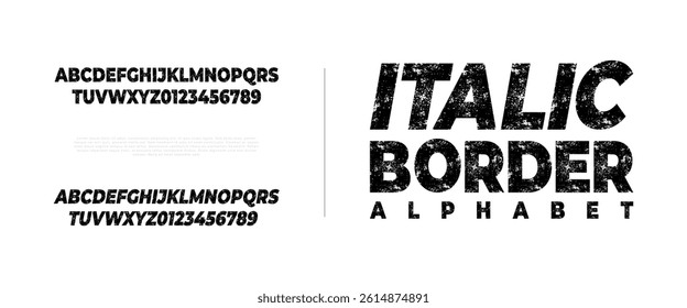 Distressed Sans Serif Display Typeface EPS