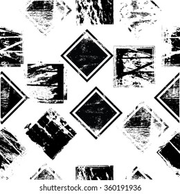 Distressed Seamless Pattern. Rectangle Vector texture. Colorful background. 