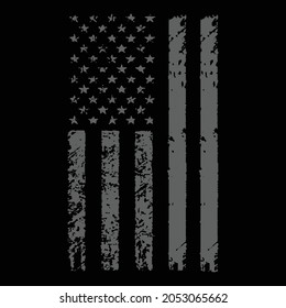 Distressed Silver American Flag T-Shirt Vector Design, United States Flag, American Pride Flag, US 4th Of July Tee