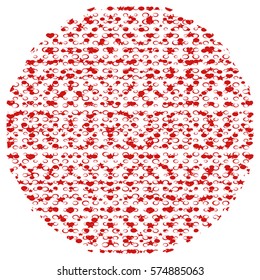 Distressed Simple Grunge Stamp Texture  Red Color With Random Stars. EPS10 vector.