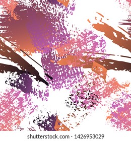 Distressed Splash. Watercolor Textures Surface. Seamless Pattern. Artistic Modern Splatter Pattern. Black and White Watercolor Overlay Surface. Abstract Brush Vector illustration.