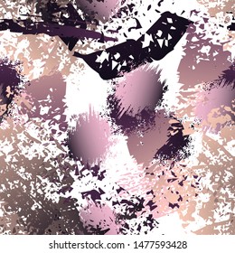 Distressed Splash. Watercolor Textures Surface. Seamless Pattern. Sport  Illustration Splash Print. Black and White Watercolor Overlay Surface. Abstract Brush Vector illustration.
