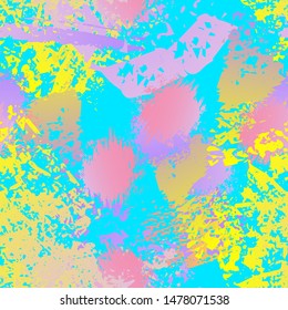 Distressed Splash. Watercolor Textures Surface. Seamless Pattern. Sport  Illustration Splash Print. Black and White Watercolor Overlay Surface. Abstract Brush Vector illustration.