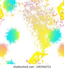 Distressed Splash. Watercolor Textures Surface. Seamless Pattern. Artistic Modern Splatter Pattern. Black and White Watercolor Overlay Surface. Abstract Brush Vector illustration.
