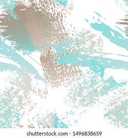 Distressed Splash. Watercolor Textures Surface. Seamless Pattern. Artistic Cool Splatter Pattern. Black and White Watercolor Overlay Surface. Abstract Brush Vector illustration.