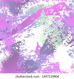 Distressed Splash. Watercolor Textures Surface. Seamless Pattern. Splash Trends Motif. Artistic Creative Black and White Watercolor Overlay Surface. Abstract Brush Vector illustration.