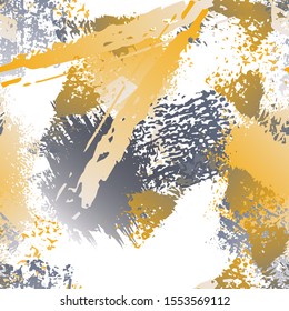 Distressed Splash. Watercolor Textures Surface. Seamless Pattern. Splatter Pattern. Sport  Illustration Black and White Watercolor Overlay Surface. Abstract Brush Vector illustration.