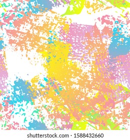 Distressed Splash. Watercolor Textures Surface. Seamless Pattern. Artistic Modern Splash Print. Black and White Watercolor Overlay Surface. Abstract Brush Vector illustration.