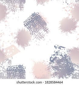 Distressed Splash. Watercolor Textures Surface. Seamless Pattern. Artistic Cool Splash Print. Black and White Watercolor Overlay Surface. Abstract Brush Vector illustration.