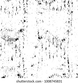 Distressed spray grainy overlay texture. Grunge dust messy background. Dirty powder rough empty cover template. Aged splatter crumb wall backdrop. Weathered drips aging design element. EPS10 vector.