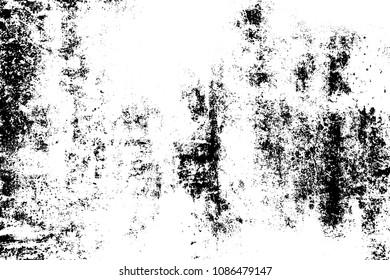 Distressed spray grainy overlay texture. Grunge dust messy background. Dirty powder rough empty cover template. Aged splatter crumb wall backdrop. Weathered drips aging design element. EPS10 vector.