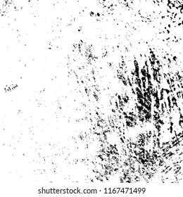 Distressed spray grainy overlay texture. Grunge dust messy background. Dirty powder rough empty cover template. Aged splatter crumb wall backdrop. Weathered drips aging design element. EPS10 vector.