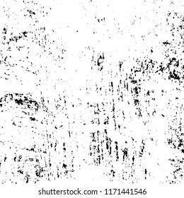 Distressed spray grainy overlay texture. Grunge dust messy background. Dirty powder rough empty cover template. Aged splatter crumb wall backdrop. Weathered drips aging design element. EPS10 vector.